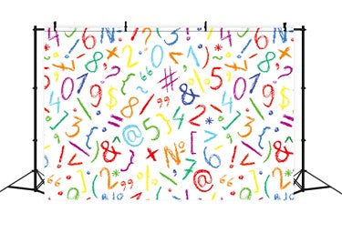 Zurück zu Schule Kreide Zahlen Fotografie Hintergrund BRP7-7