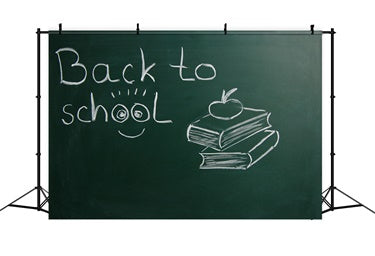 Zurück zu Schule Klassenzimmer Kreidetafel Fotografie Hintergrund BRP7-4