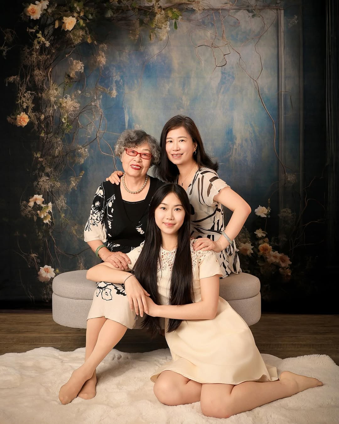 DBackdrop Nostalgischer Stil Rose Blauer Ton Abstraktes Hintergrund RR4-35