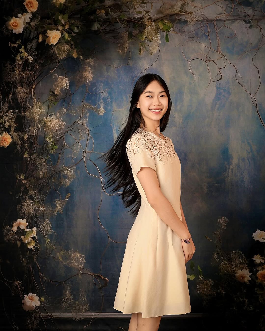 DBackdrop Nostalgischer Stil Rose Blauer Ton Abstraktes Hintergrund RR4-35