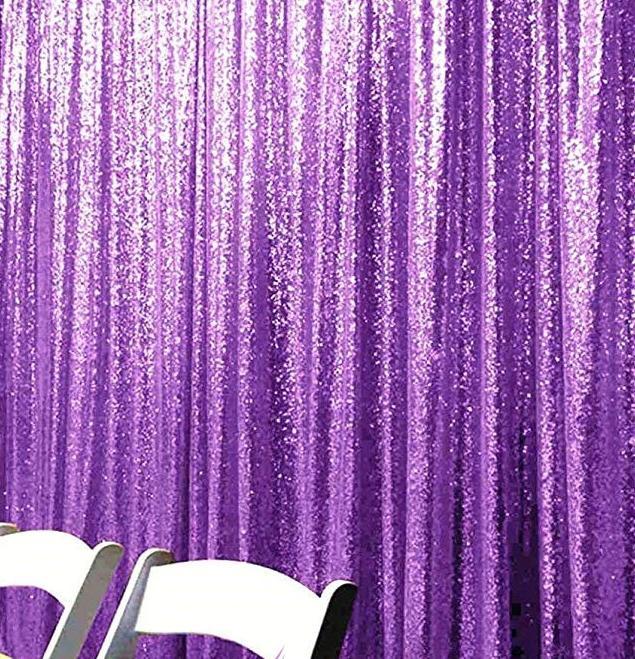 Lila Pailletten farbiger Hintergrund für Hochzeit Geburtstag Abschlussball Dekorationen SE-4