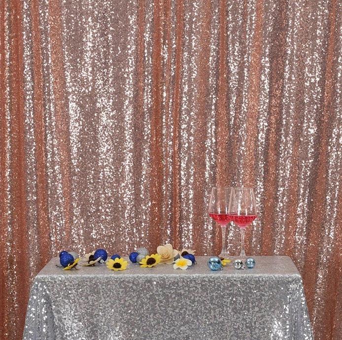 RoséGold Pailletten farbiger Hintergrund für Hochzeit Geburtstag Abschlussball Dekorationen SE-3