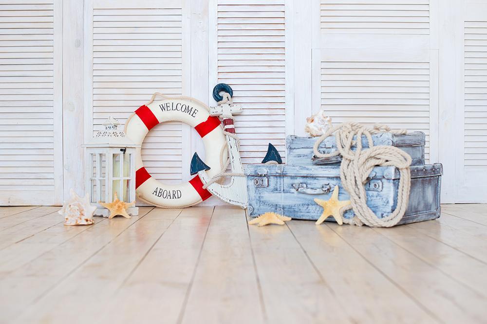 Beach Background Children Photography Backdrops IBD-19333