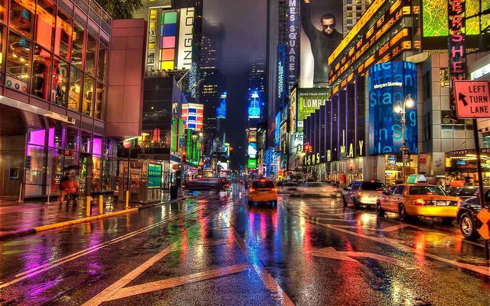 CORFOTO Fotohintergrund – 3x2 M NYC Skyline Bei Nacht Mit Feuerwerk