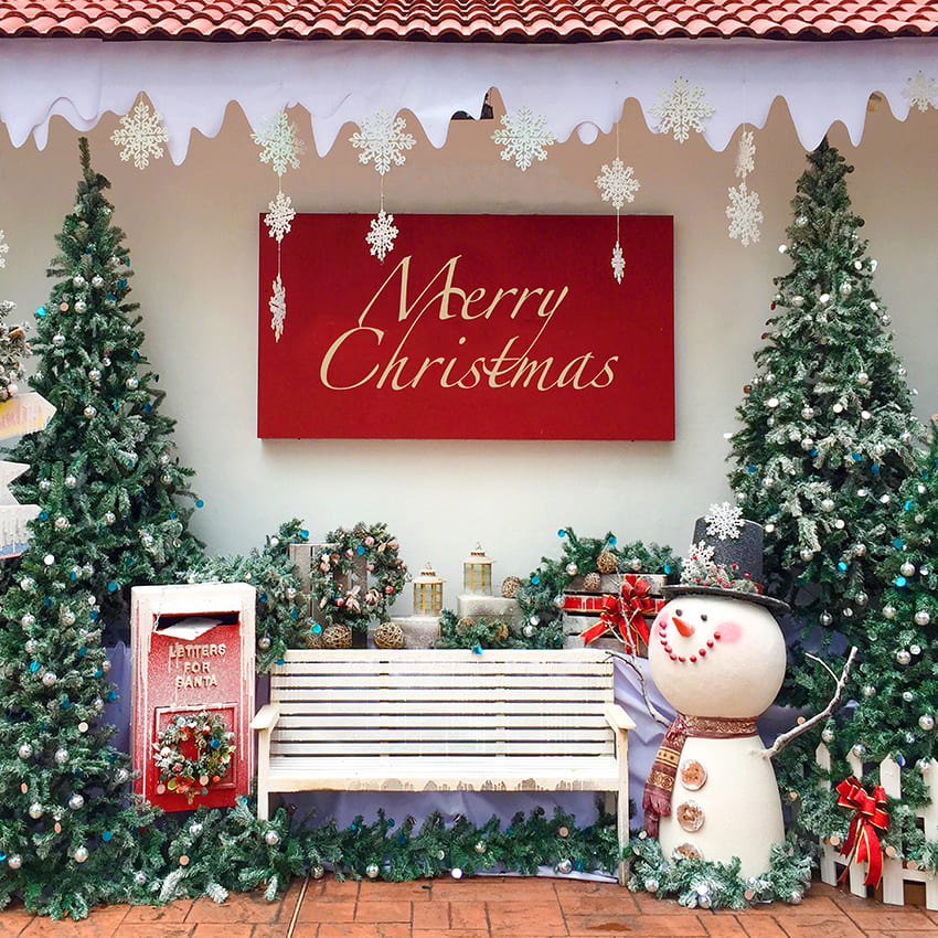 Fotografie-Hintergrund 9x1,83 M Mit Weihnachtsmotiv – Nahtloser Poly-Stoff, Bedruckt, Für Studio, Party Oder Zuhause