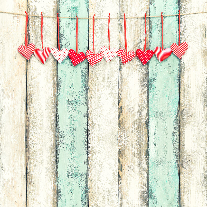 Vintage Holz Liebe Herz Valentine Hintergrund D1039