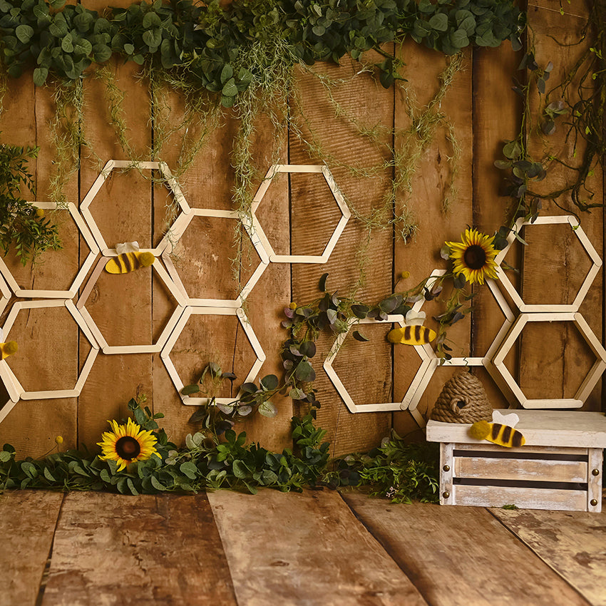 Fotohintergrund Holzoptik 2,1x1,5 M - Vinyl-Backdrop Für Foto-Shootings - Braun & Faltbar