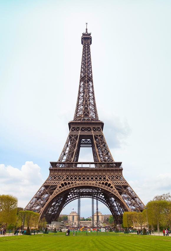 Paris Eiffel Tower Square Landmark Photography Backdrop D124