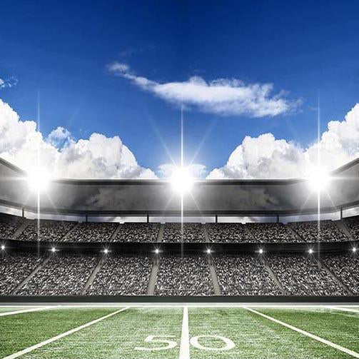 Football Field Green Lawn Spotlight Backdrops for Party G-260
