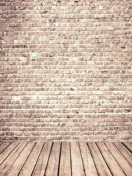 Vintage Brick Wall Wooden Floor Photography Backdrop G-31