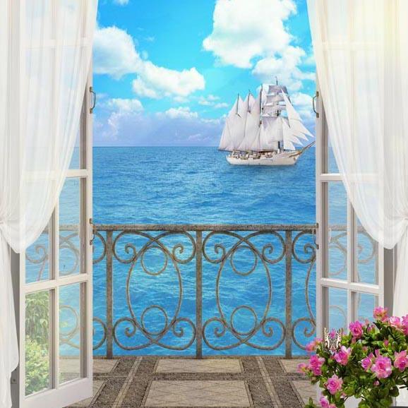 Fensterhintergründe Segelboothintergründe Blaue Hintergründe G-617