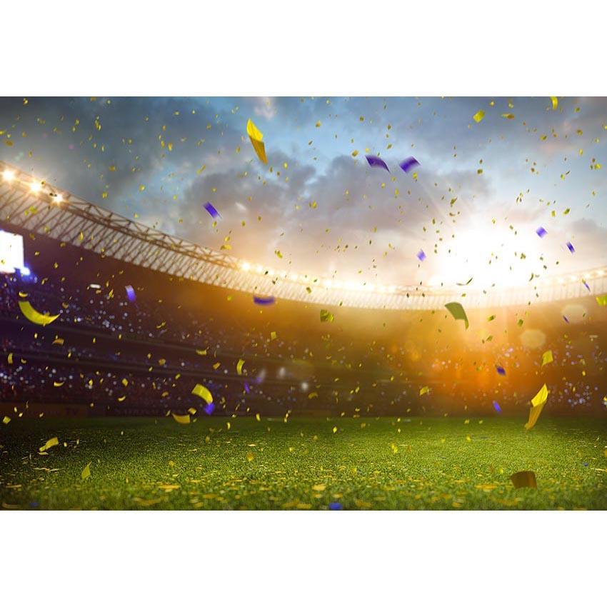 Stadium Confetti Green Lawn Champion Photo Backdrop G-679