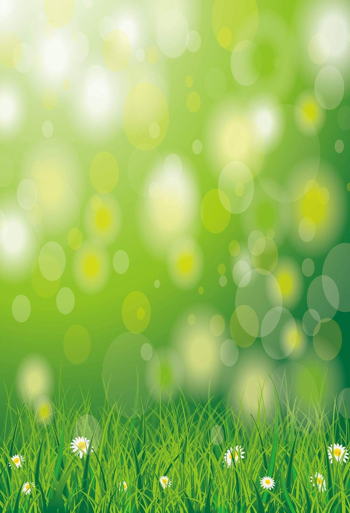 Green Grass Spring Bokeh Photography Backdrop GC-104