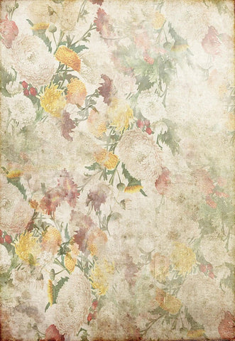 Vintage Style Flowers Texture Backdrop  for Photographers GR3