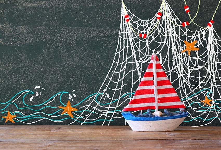 Nautical Adventure School Children Backdrop GY-050