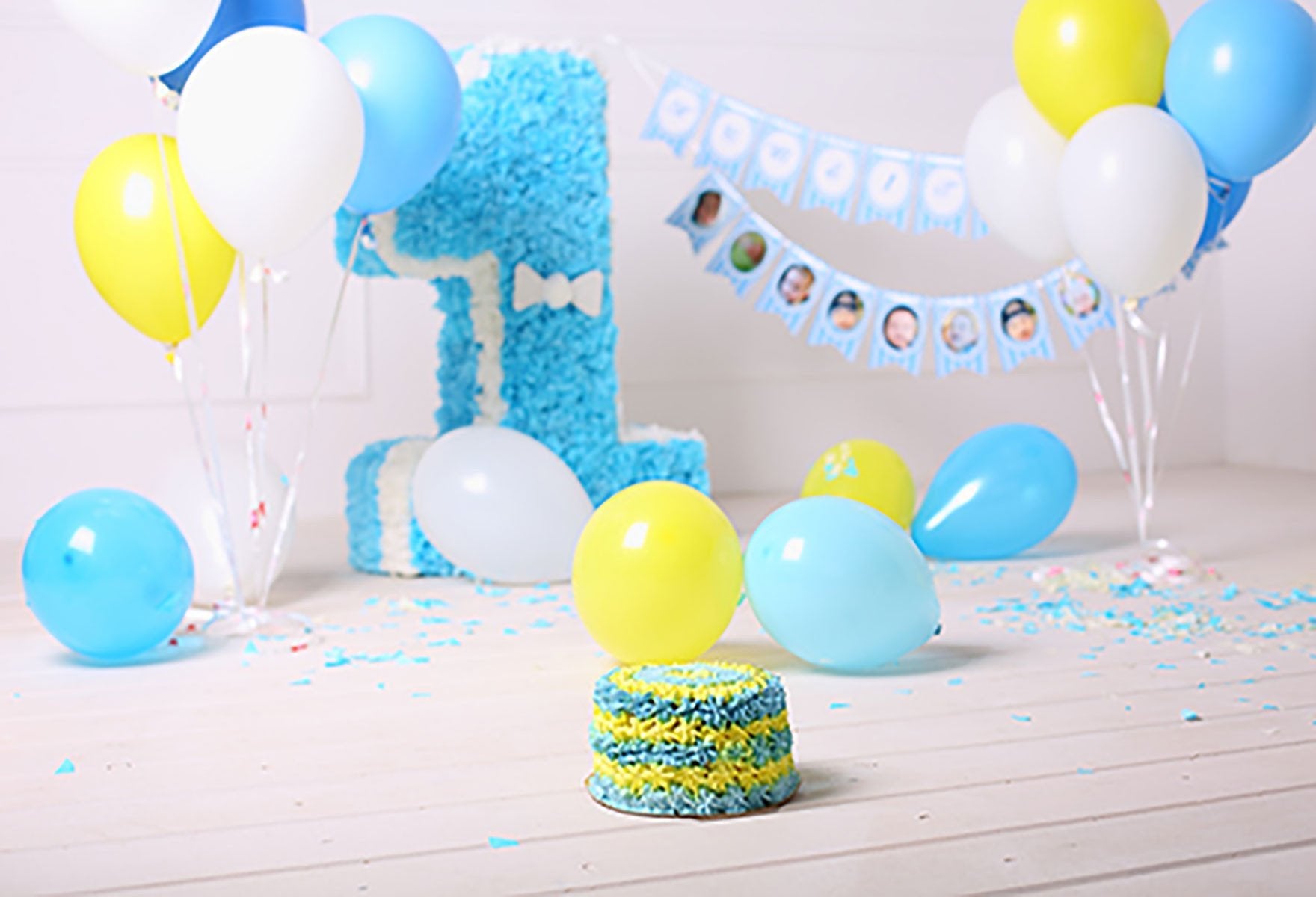 1st Cake Smash Backdrop for Baby Photography HJ03826