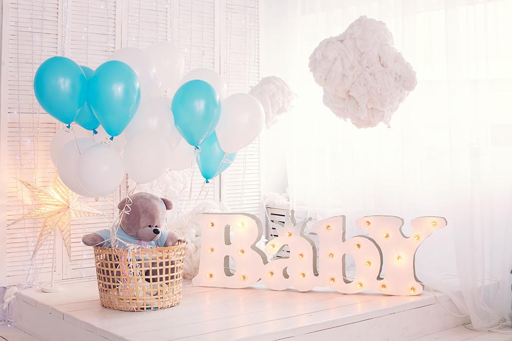 Babyparty Hintergründe weißen Wolken Hintergrund DBD-19286