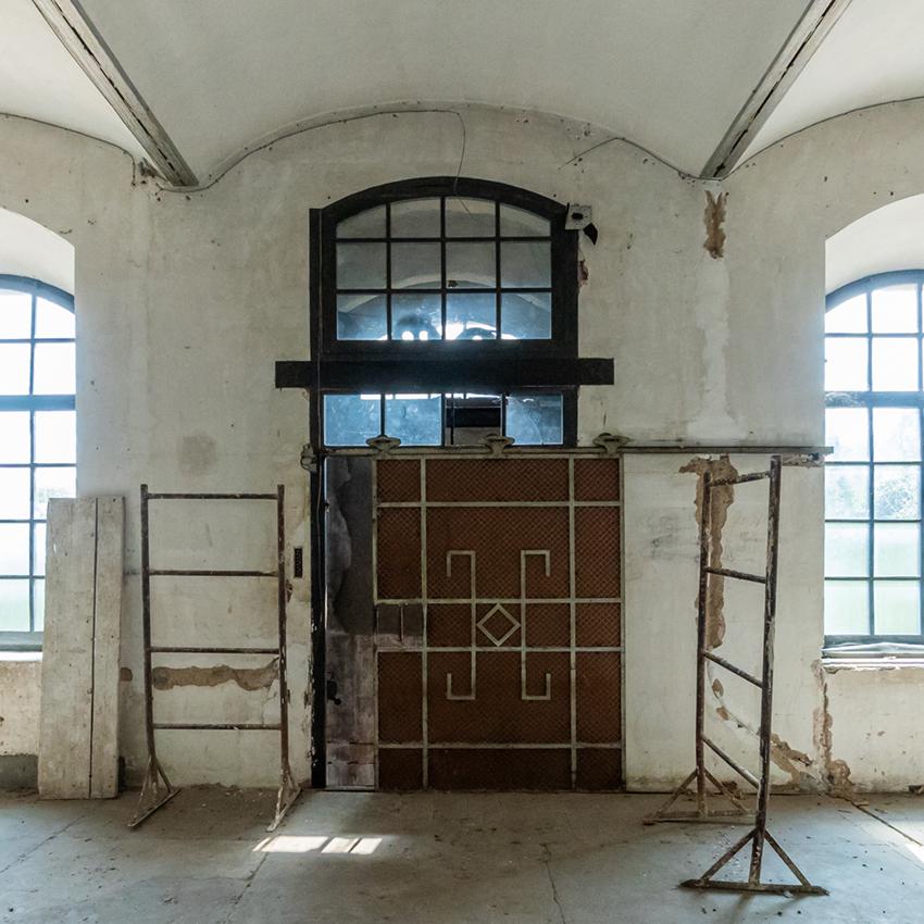 Szenische Hintergründe Verlassene Haushintergründe Großer Fensterhintergrund J03142