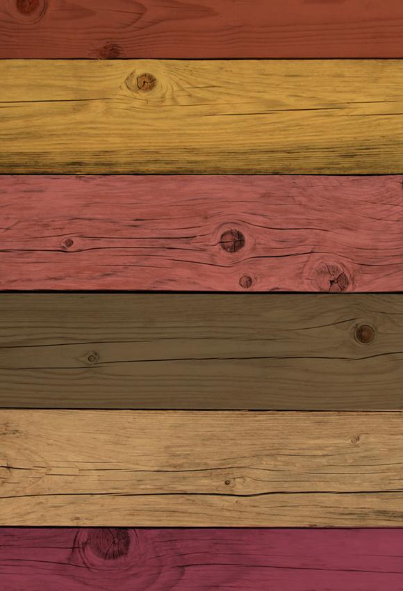 Bunter Holzwanddekorationshintergrund für Foto J03795-1