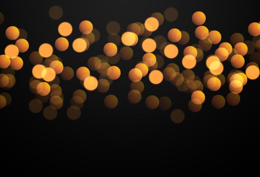 Bokeh Yellow Lights Dark Backdrop for Photo Studio M109