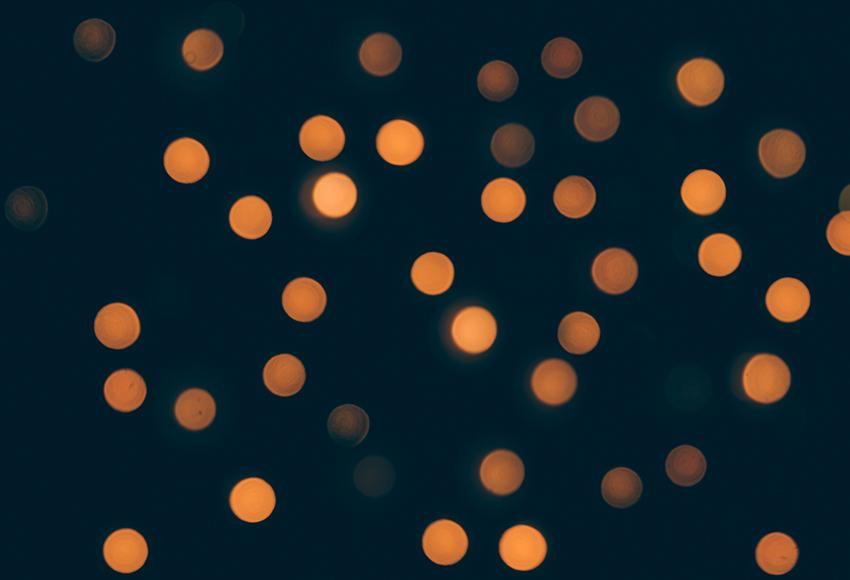 Yellow Bokeh Lights Dark Photography Backdrop M113