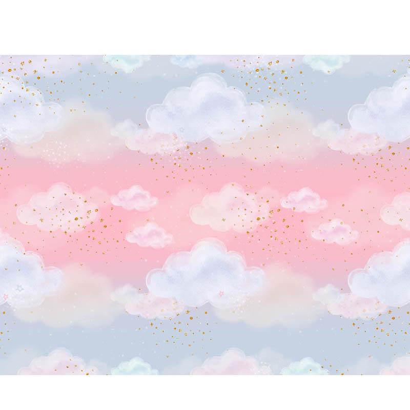 Schöne Rosa Himmelwolken Hintergründe für Fotografie NB-348