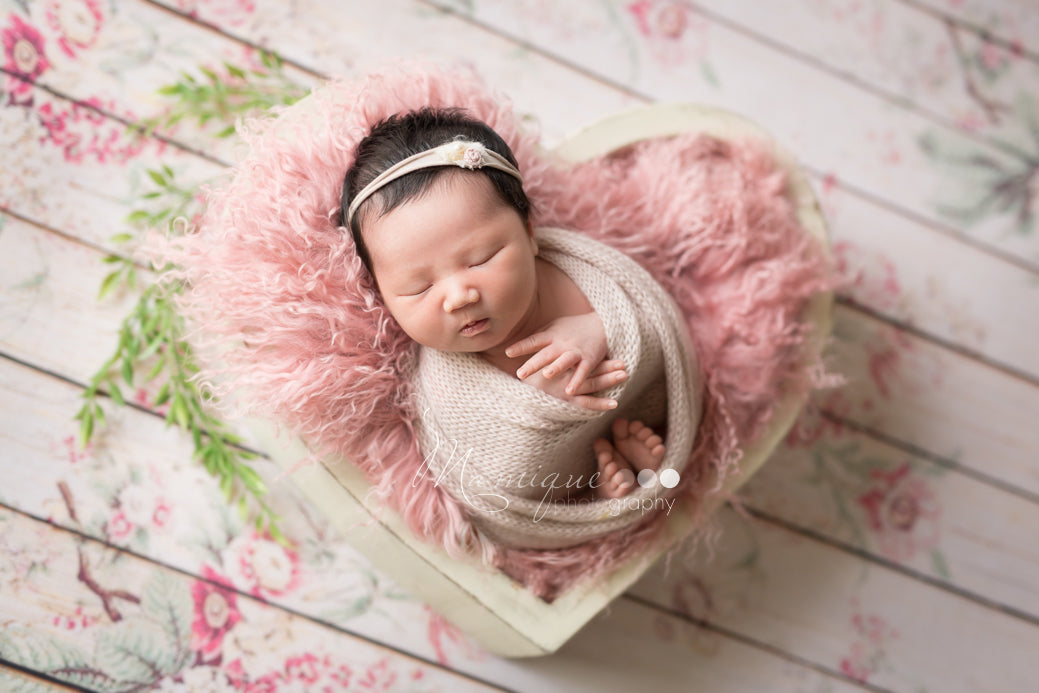 Retro Blumen Hintergrund Holz Kulisse für Fotografie NB-004