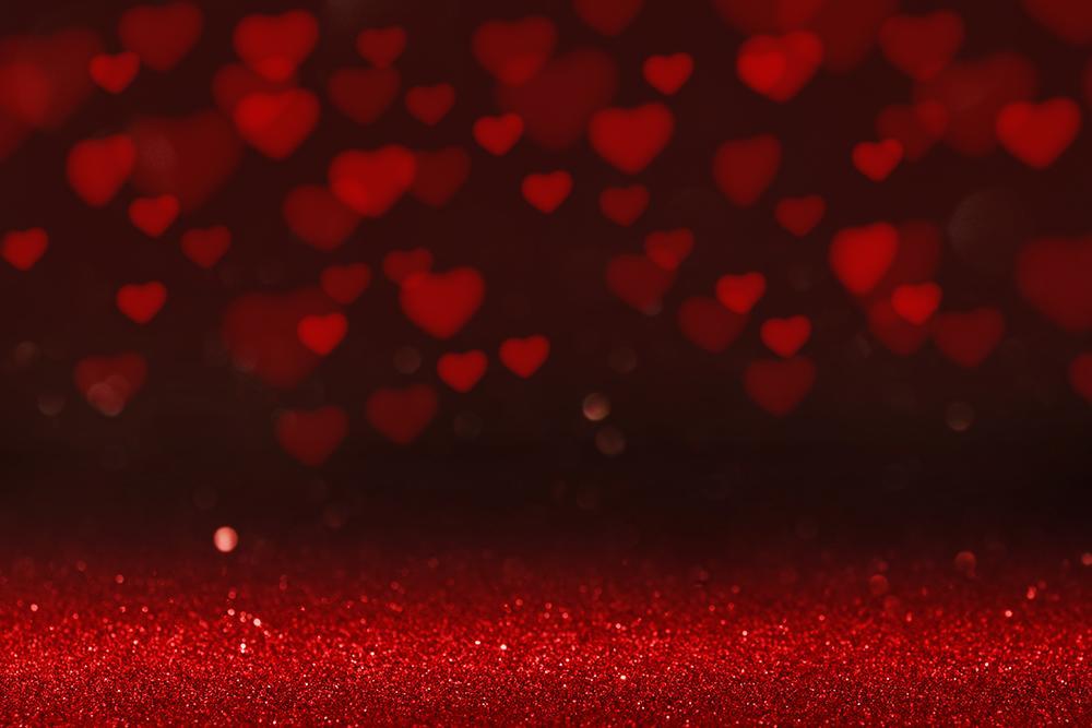 Valentine's Day Red Love Heart Photo Backdrops DBD-19270