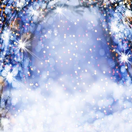 Bokeh Schneebaum weißer Winterhintergrund für Foto S-3177