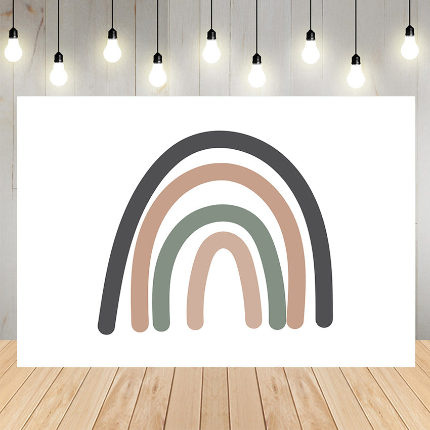 Karikatur Boho Regenbogen-Fotografie-Hintergrund SH-1015