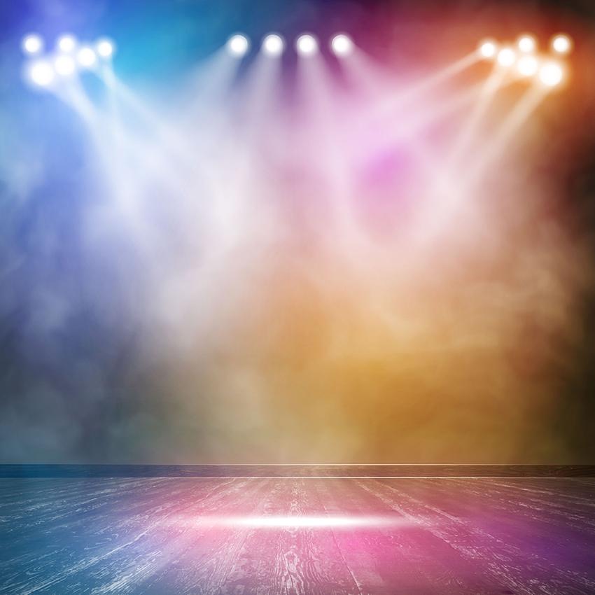 Lightspot Wood Stage Performance Show Backdrop