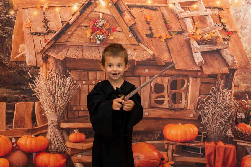 Halloween-Kürbis-Herbst-Hintergrund für Fotografie