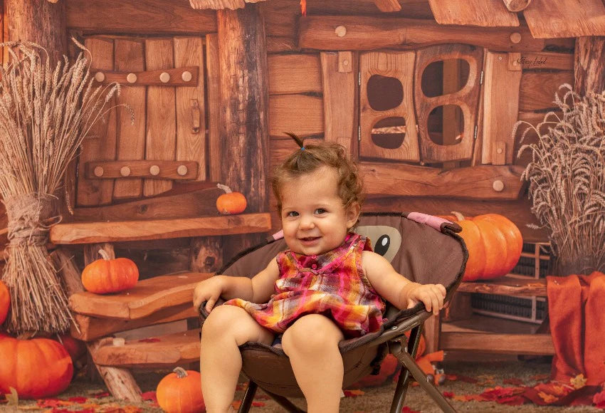 Halloween Kürbis Herbst Hintergrund für Fotografie TKH1589