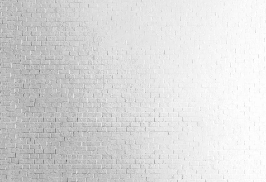 Photo Backdrop White Brick Wall Texture Background for Photography D-257