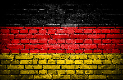 Retro Deutsche Nationalflagge Mauer Fotografie Hintergrund fl-032
