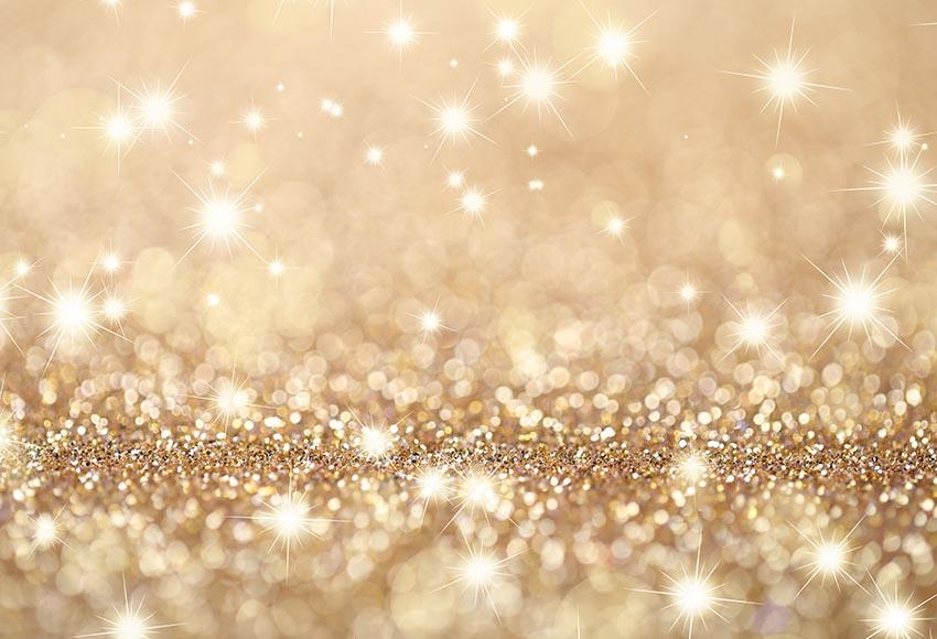 Gold Glittering Bokeh Photo Booth Backdrop LV-1650