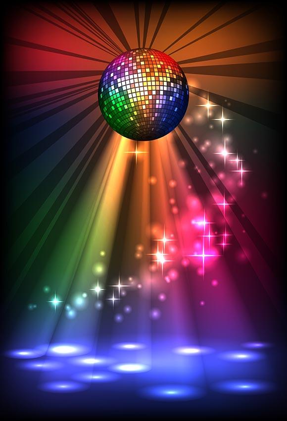 Funkelnde Disco-Kugel-Nacht-Party-Hintergrund für Fotografie