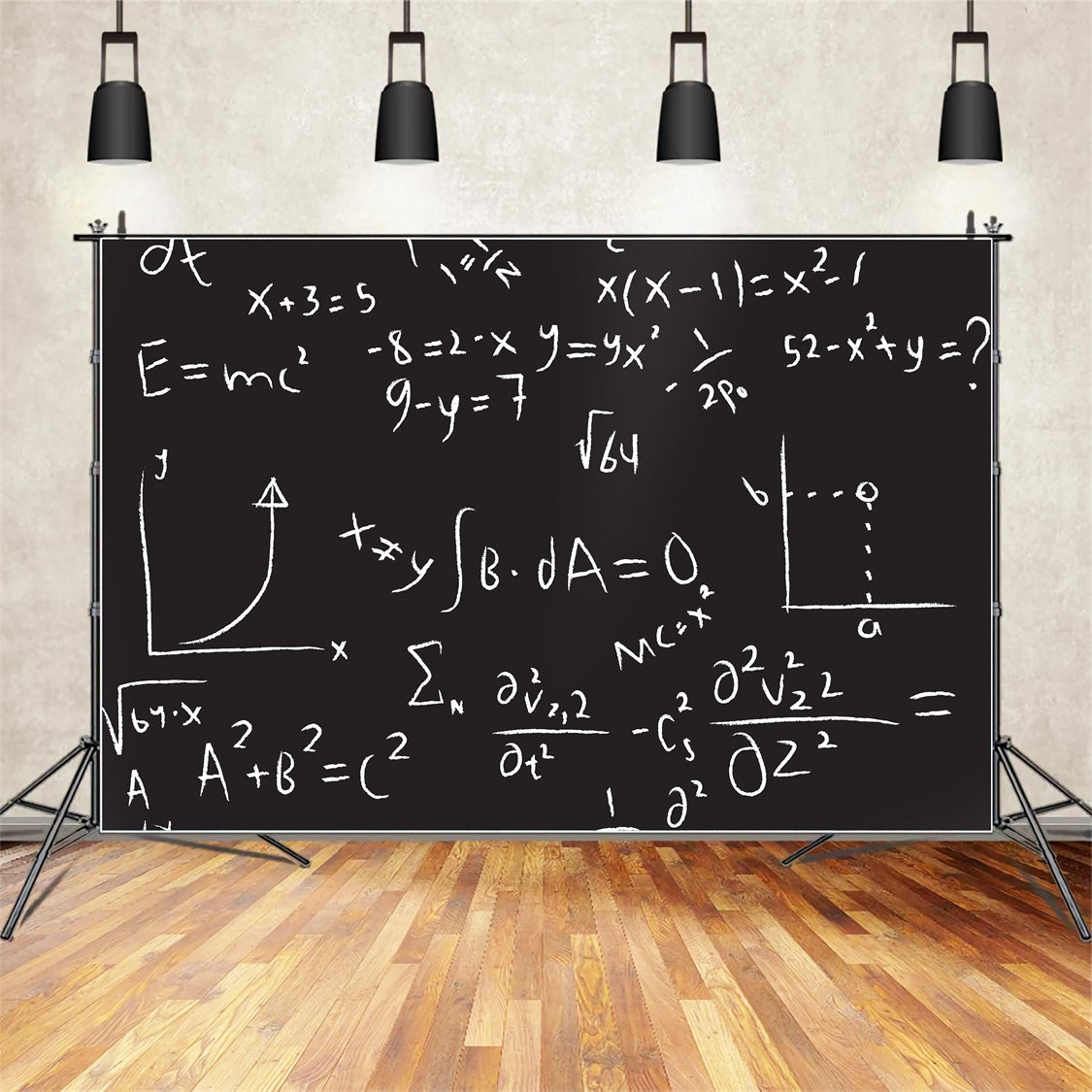 Zurück zu Schule Wissenschaft Formel Blackboard Backdrop BRP7-51