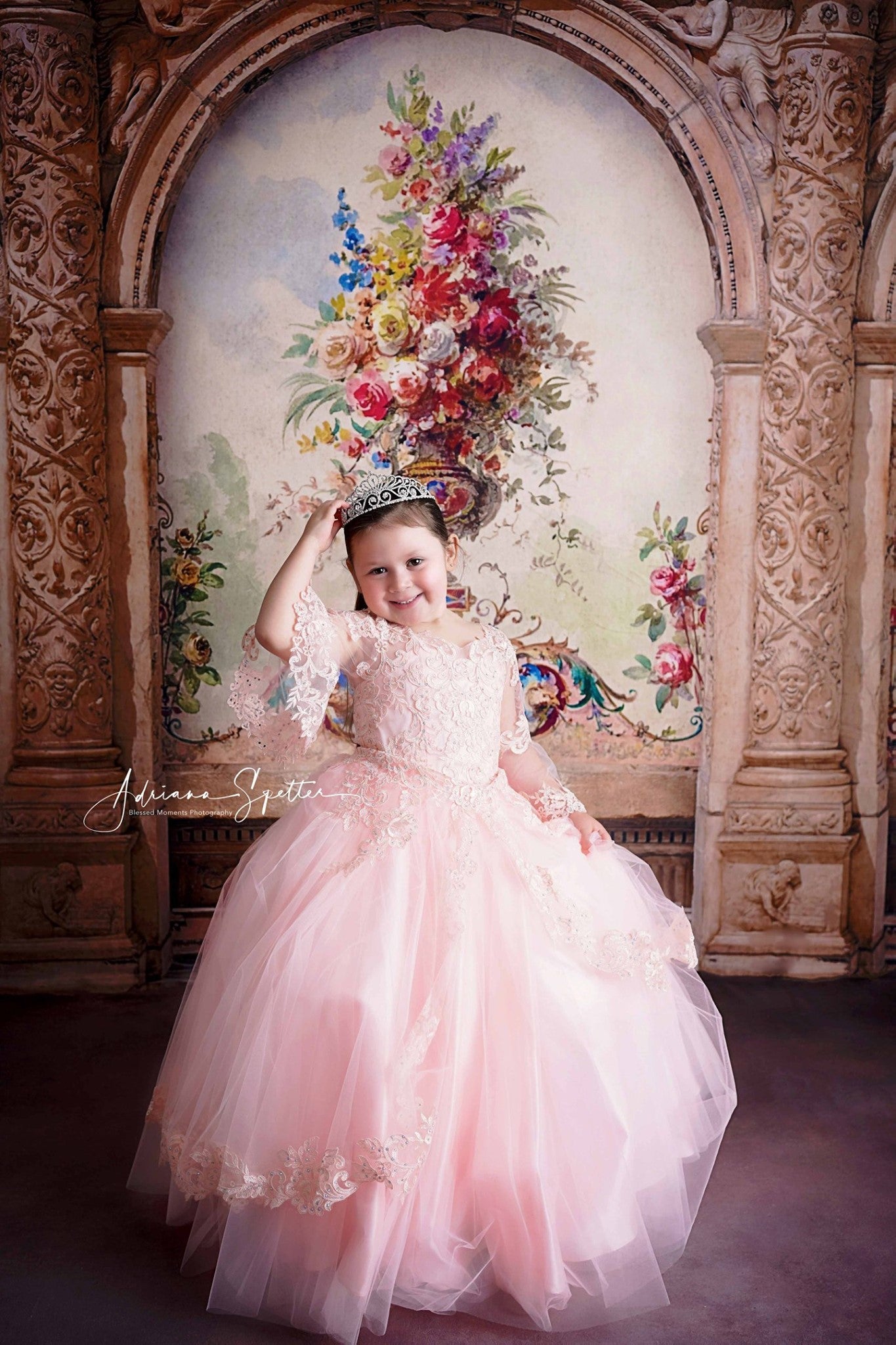 Vintage-Hintergrund Vintage-Blumenwandkunst Antiker Hintergrund MRR10-32