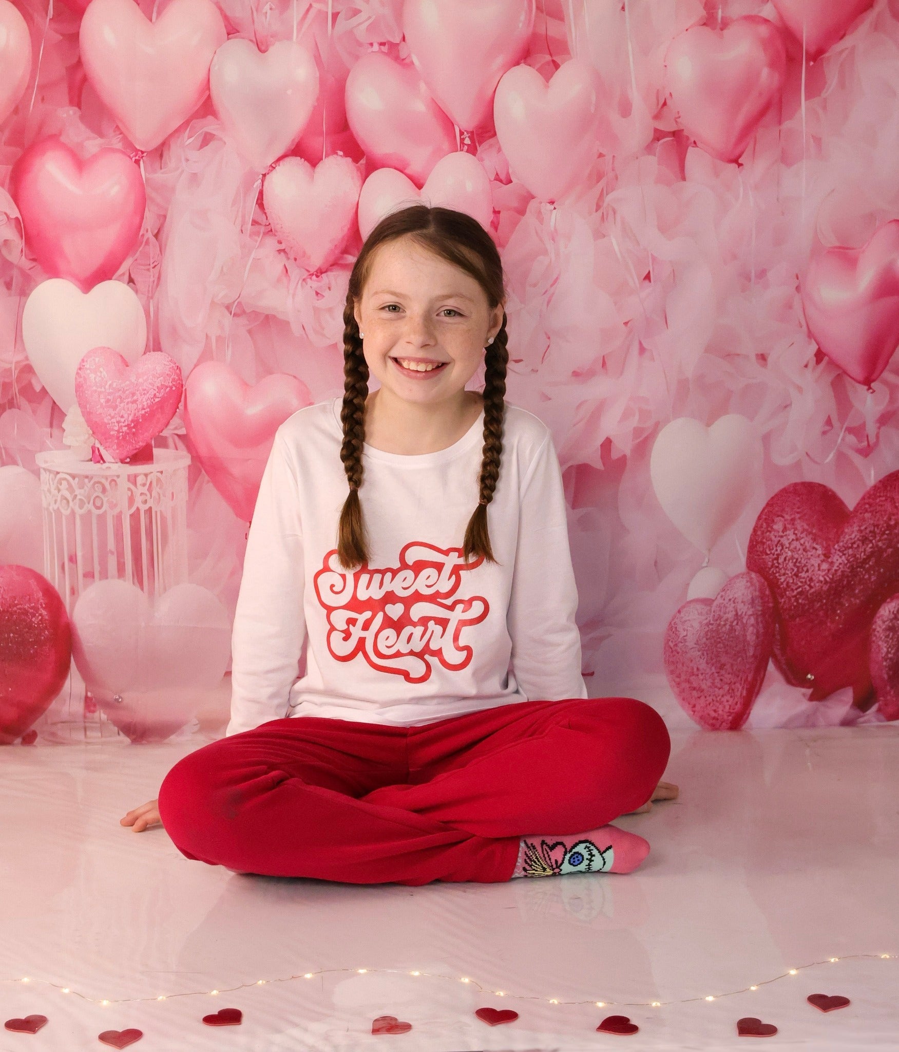 Valentinstag-Fotohintergrund Rosa Herz-Luftballonwand Valentinstag-Fotohintergrund MRR9-88