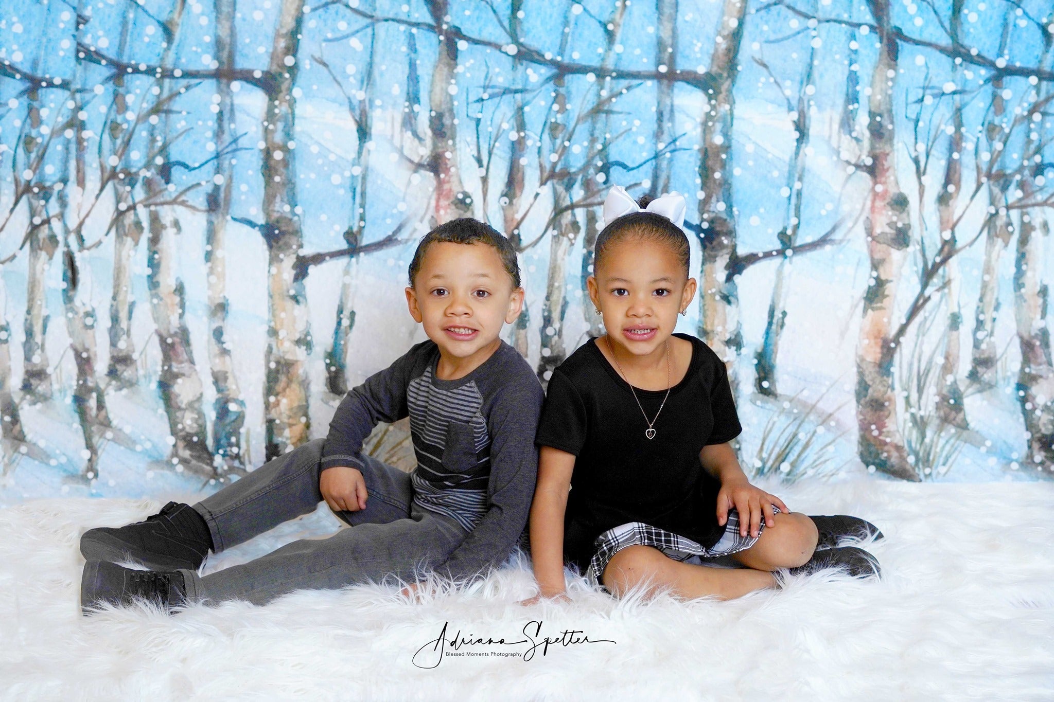 Winterwald-Hintergrund Verschneite Bäume Wunderwald-Hintergrund MRR10-35