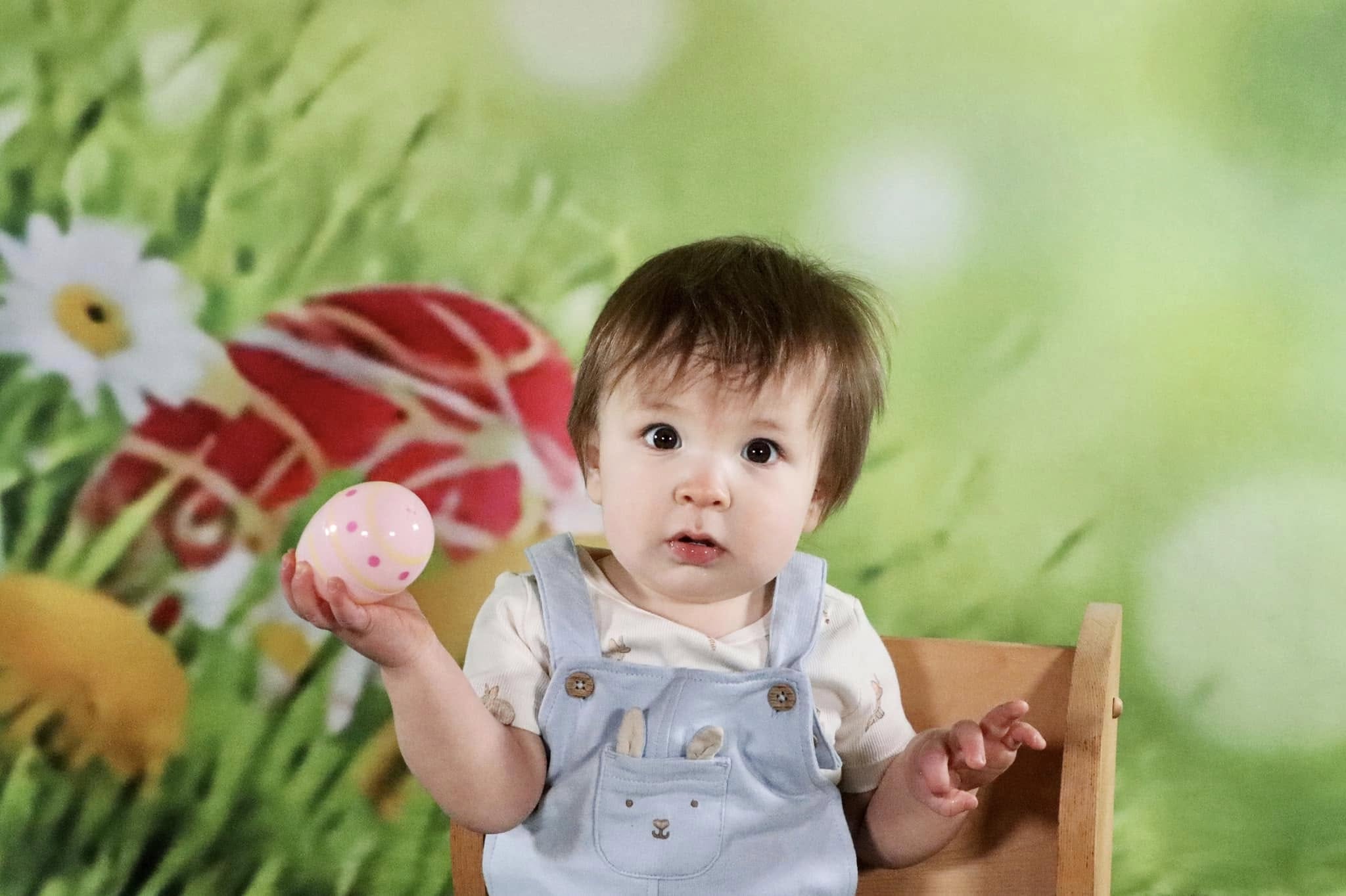 Oster-Fotohintergrund Stoff – Frühlingsblumen Mit Eiern & Kaninchen, 3,4 X 2,4 M – Perfekt Für Partyfotos
