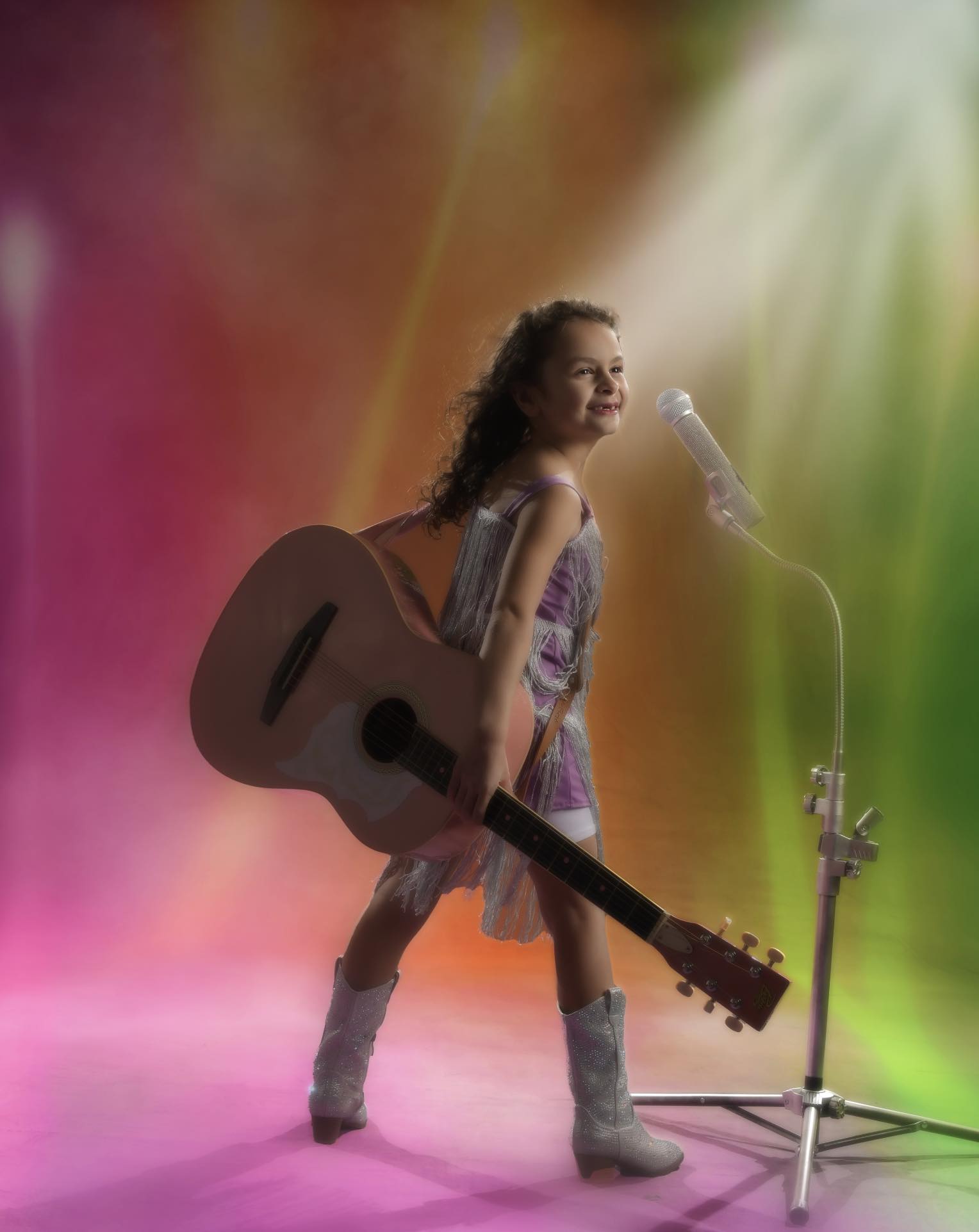 Bunte Lichteffekt-Fotografie-Hintergrund SH-729