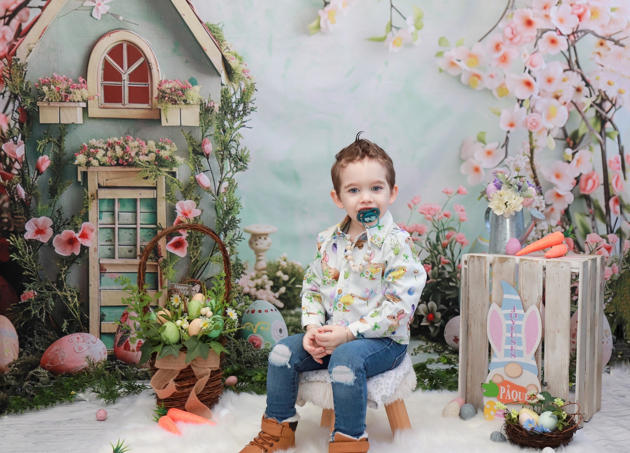 Ostern Hintergrund Fotografie Floral Cottage Ei Display Ostern Hintergrund BRP12-401