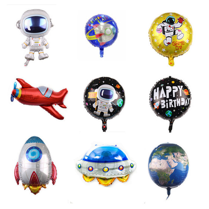 Astronaut Rakete Kinder Party Dekoration Aluminium Folienballon BA1