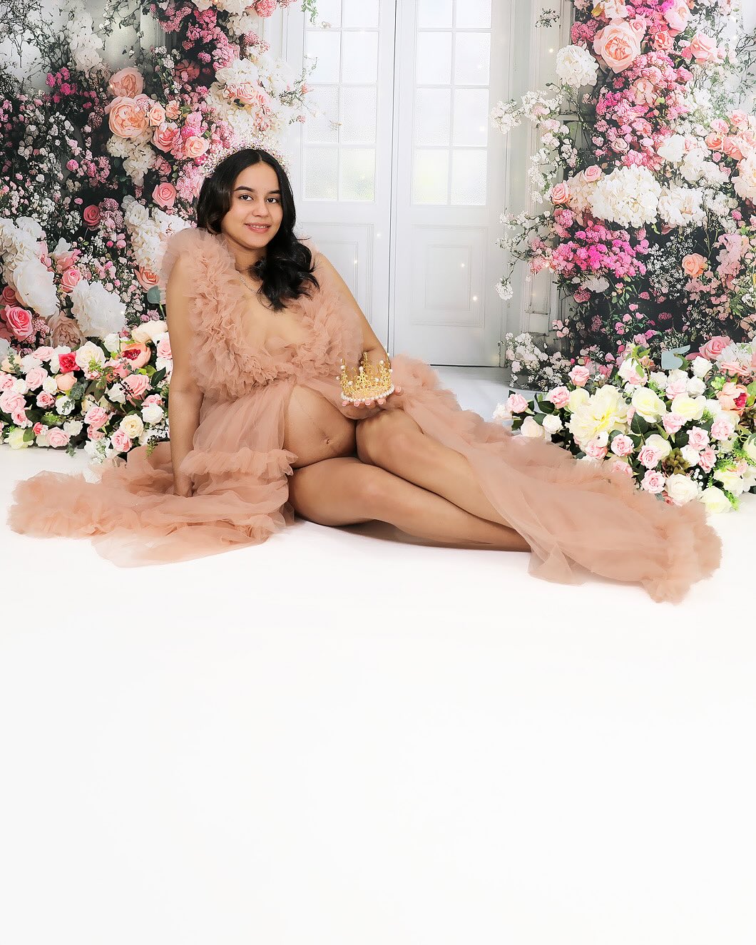 Muttertag Backdrop Ideen Vibrant Flower White Arch Backdrop GQ2-163