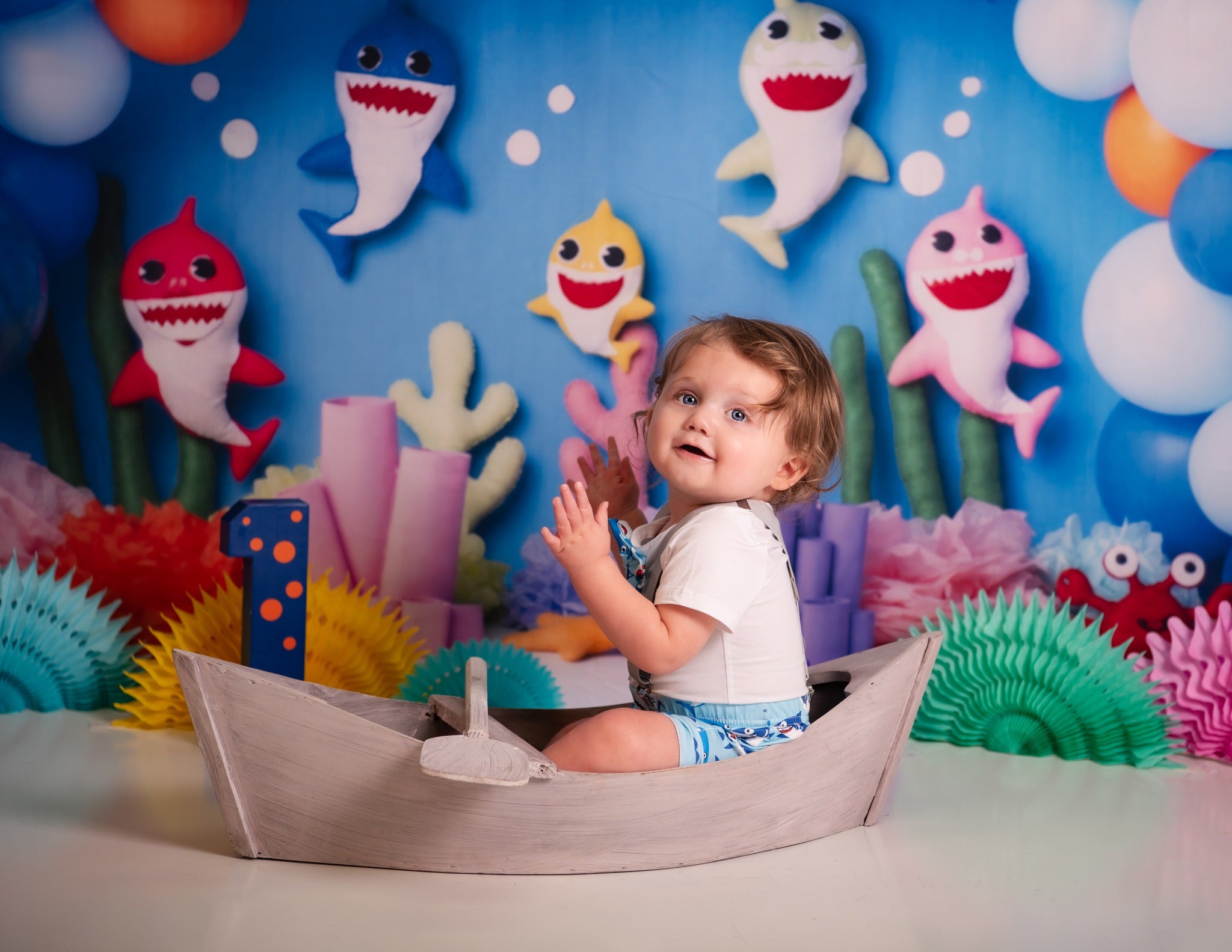 Kleiner Hai-Hintergrund für Kinderfotografie M5-24