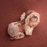 Neugeborenes Baby Cute Knit Lace Flower Set (mit passendem Kopfstück) CL1