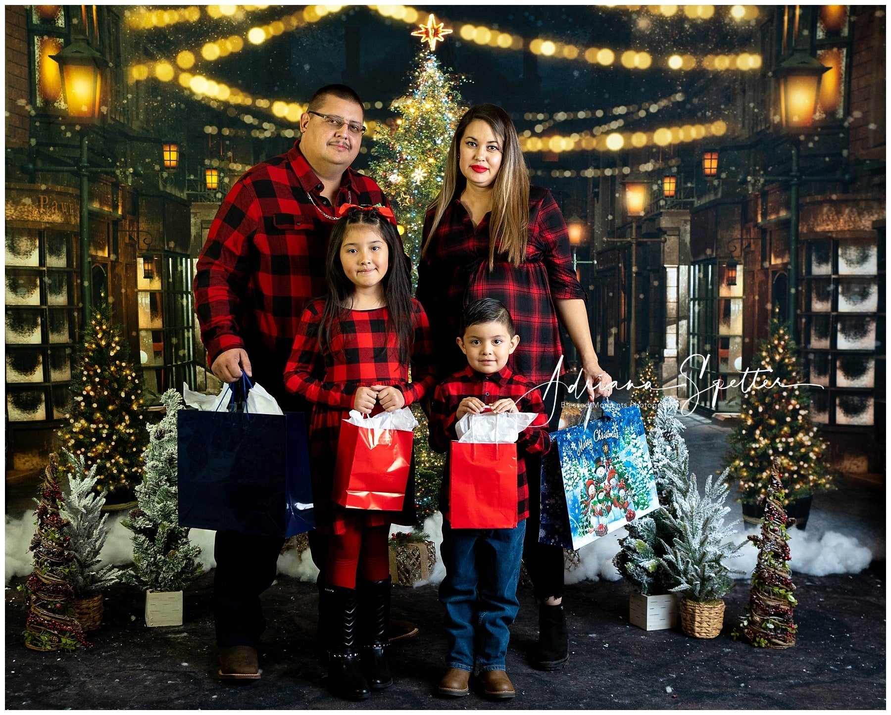 Weihnachtsbaumkulisse Festliche Nachtstraße Weihnachtskulisse MRR10-42