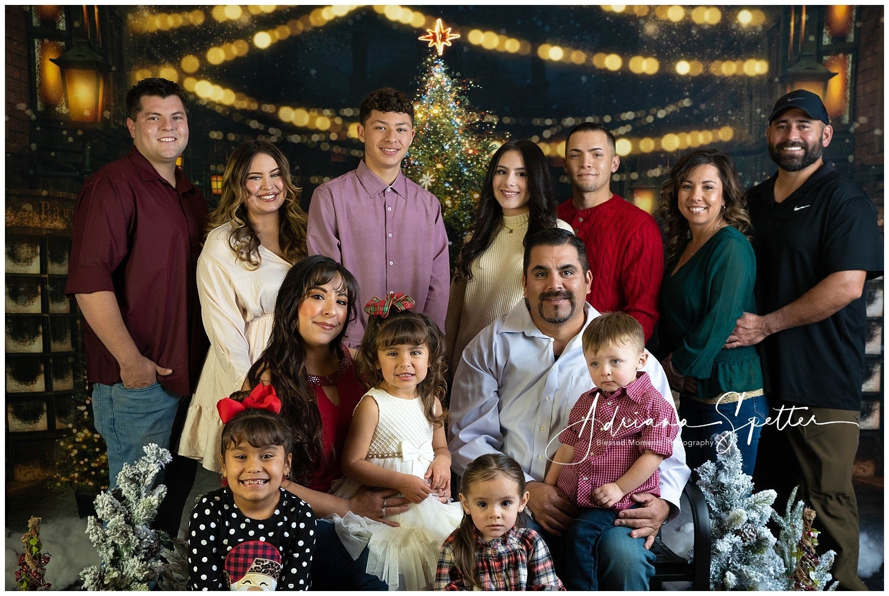 Weihnachtsbaumkulisse Festliche Nachtstraße Weihnachtskulisse MRR10-42